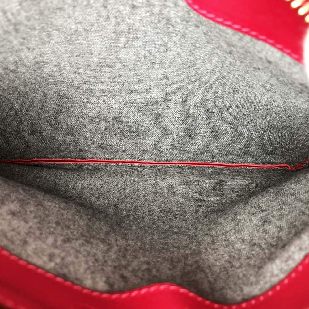 Celine Trio Shoulder Bag 0154, Crossbody, Dark Pink and Red Leather, High-End Brand PRE-OWNED