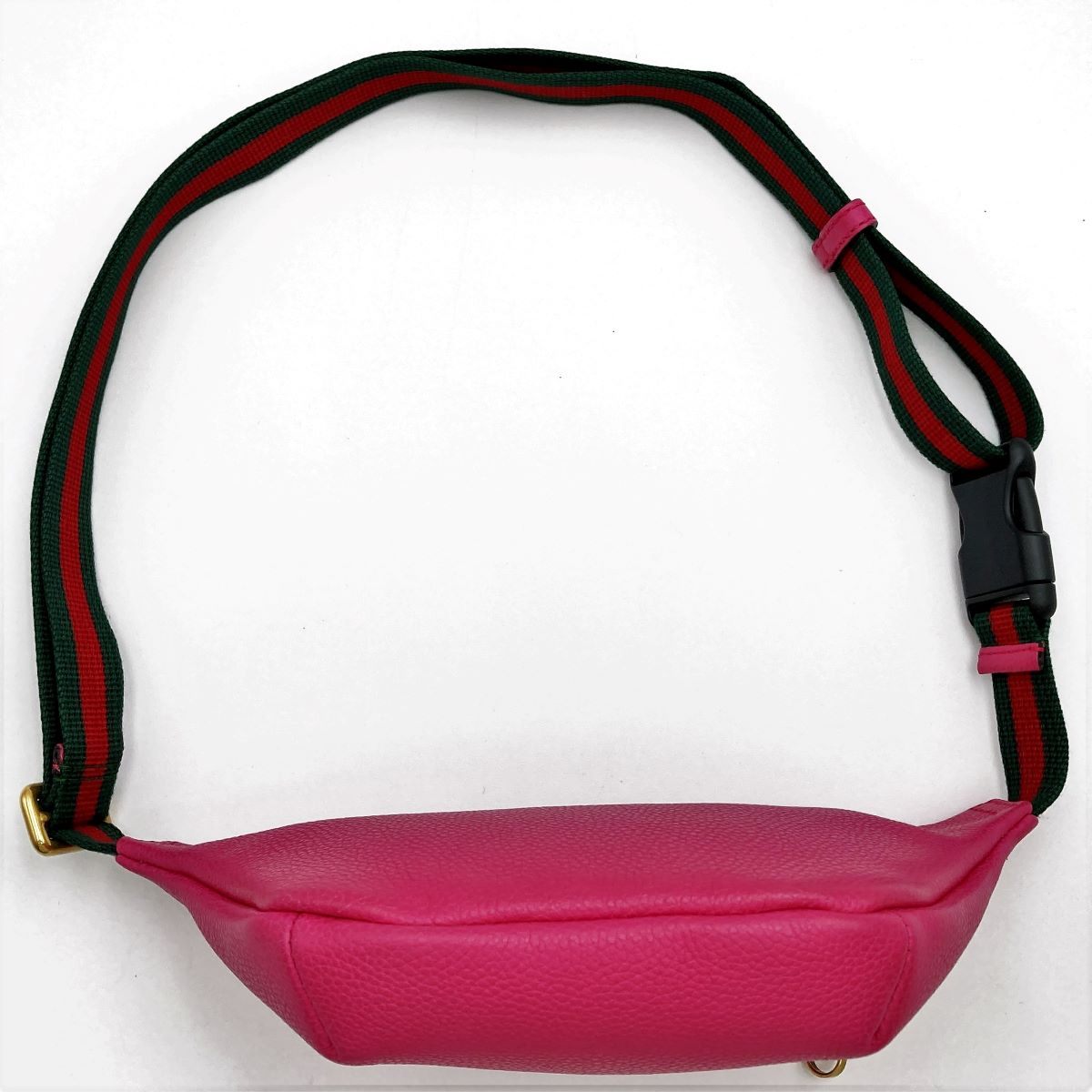 [CLEARANCE]Gucci 527792 Waist Bag, Small Waist Pouch, Logo Print Leather, Pink and Green PRE-OWNED