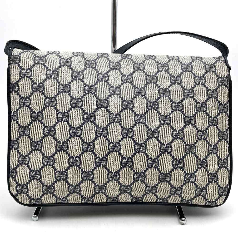 Gucci 904 02 025 GG Supreme Crossbody Shoulder Bag Canvas Navy Pre-owned