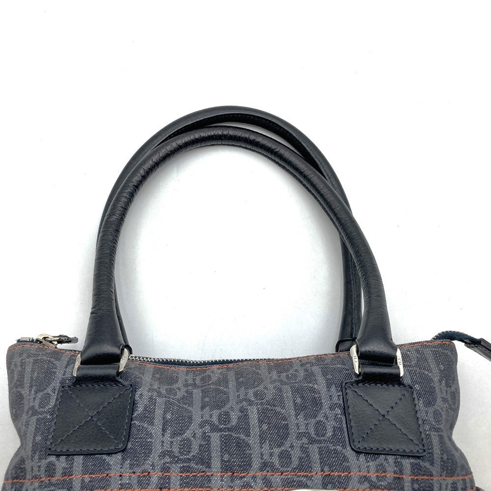 Dior Trotter Flight Line Tote Bag Canvas/Leather Navy/Orange Pre-owned