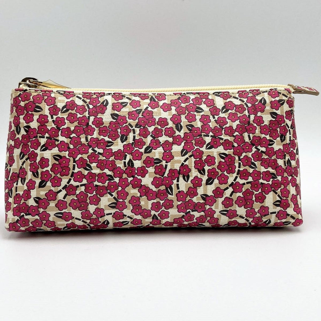 Fendi 7N0038 Zucchino Makeup Pouch Beige/Pink Pre-owned