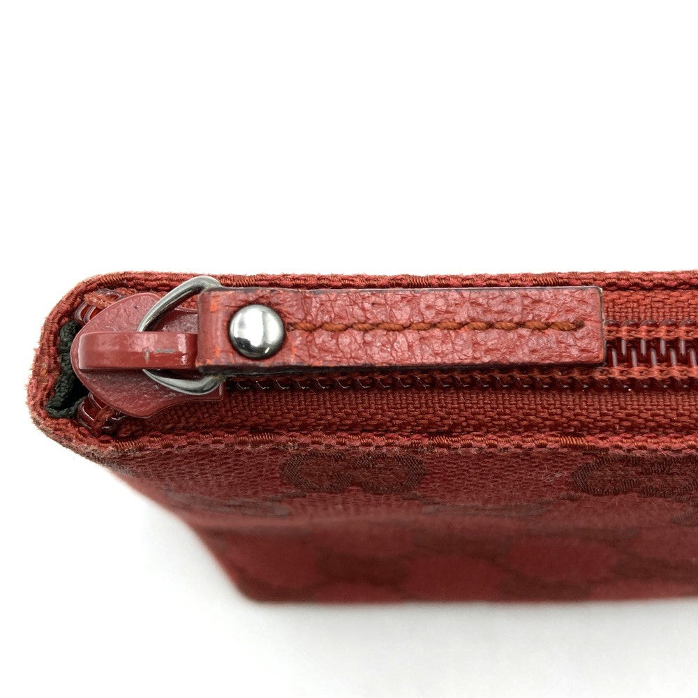 Gucci 115237 Pouch, Accessory Case, Makeup Pouch, Cosmetic Case, GG Canvas, Red PRE-OWNED
