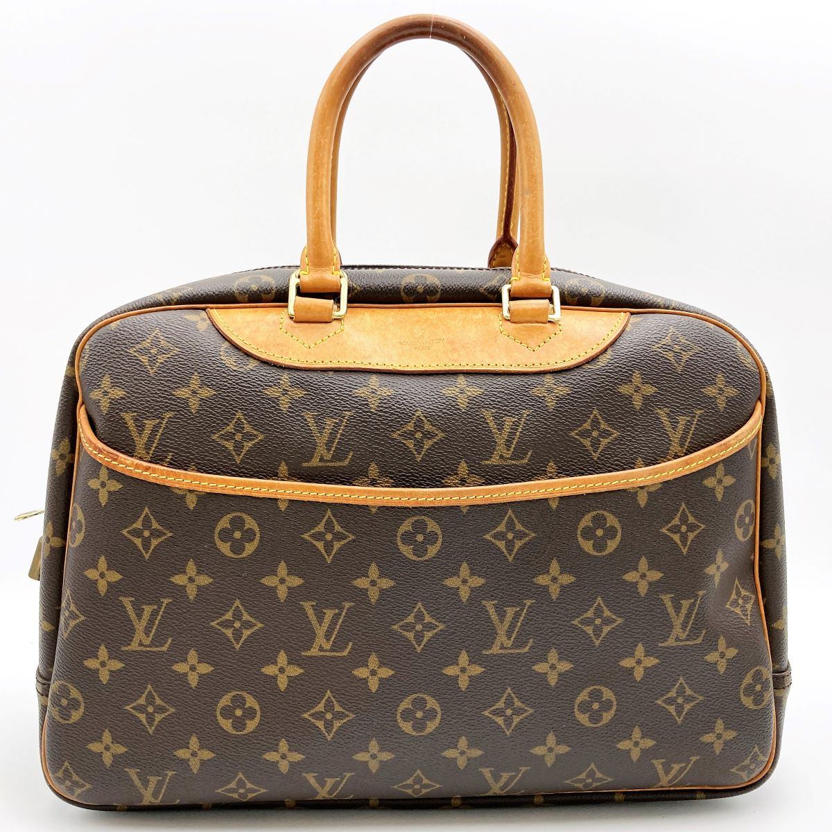 Louis Vuitton M47270 Deauville Bowling Vanity Handbag Monogram Brown Pre-owned