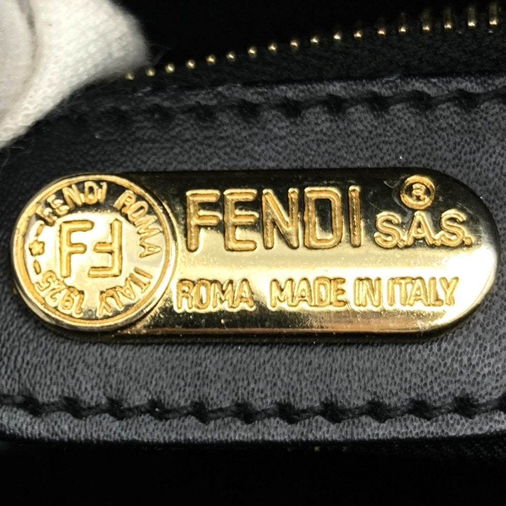 Fendi Pecan Shoulder Bag PVC/Leather Black Pre-owned