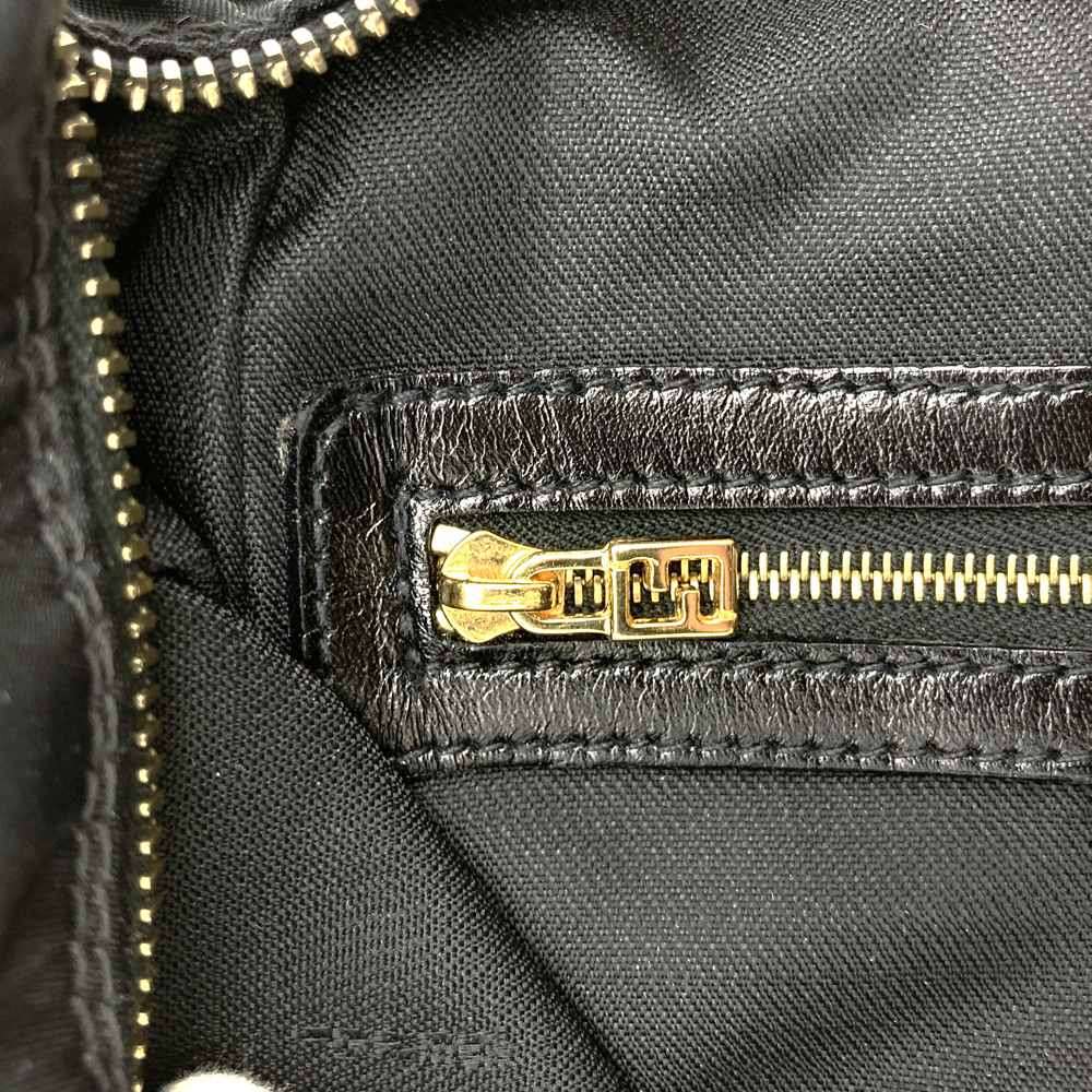 Fendi 06 11 15328 982 FF Logo Shoulder Bag Nylon/Leather Black Pre-owned