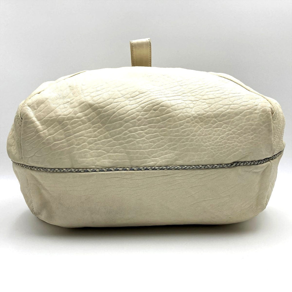 [CLEARANCE]Fendi 8BR511 Spy Bag Handbag in Beige, Ivory, and White PRE-OWNED