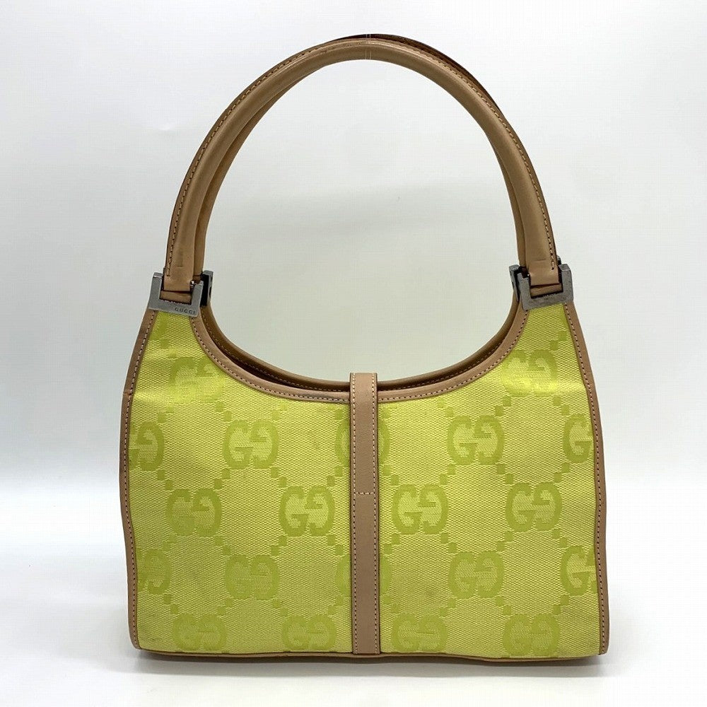 Gucci 002 1068 Jackie Shoulder Bag, Mini Bag, Slim, Yellow/Beige, GG Canvas and Leather. PRE-OWNED