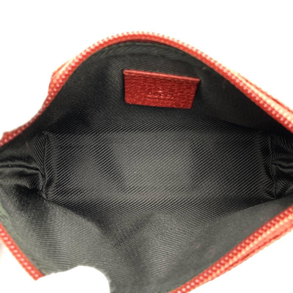 Gucci 115237 Pouch, Accessory Case, Makeup Pouch, Cosmetic Case, GG Canvas, Red PRE-OWNED