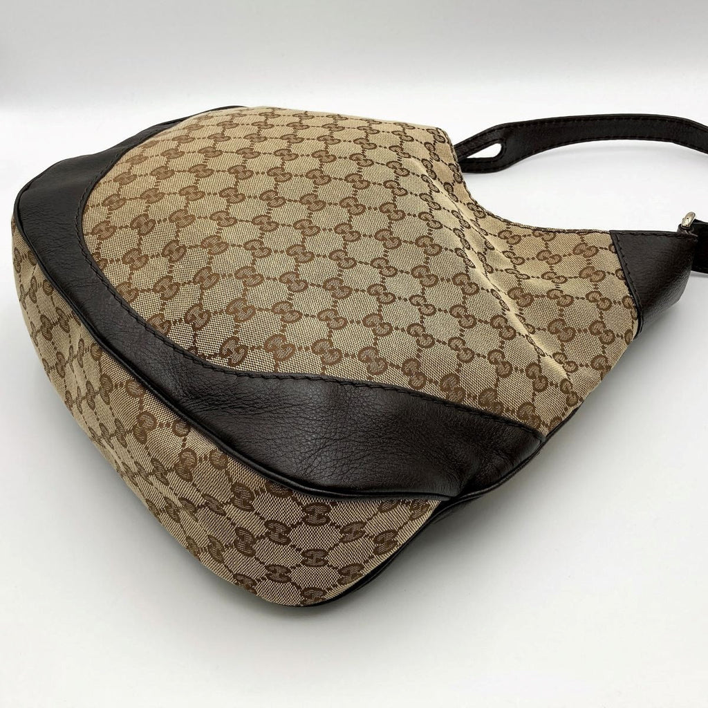Gucci 203503 Charlotte Shoulder Bag in GG Canvas and Leather, Brown PRE-OWNED