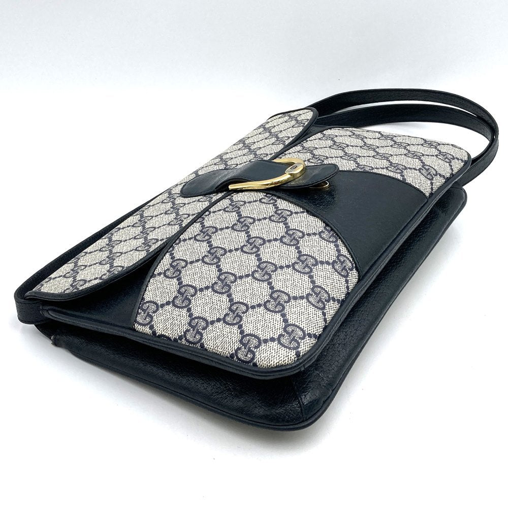 Gucci 904 02 025 GG Supreme Crossbody Shoulder Bag Canvas Navy Pre-owned