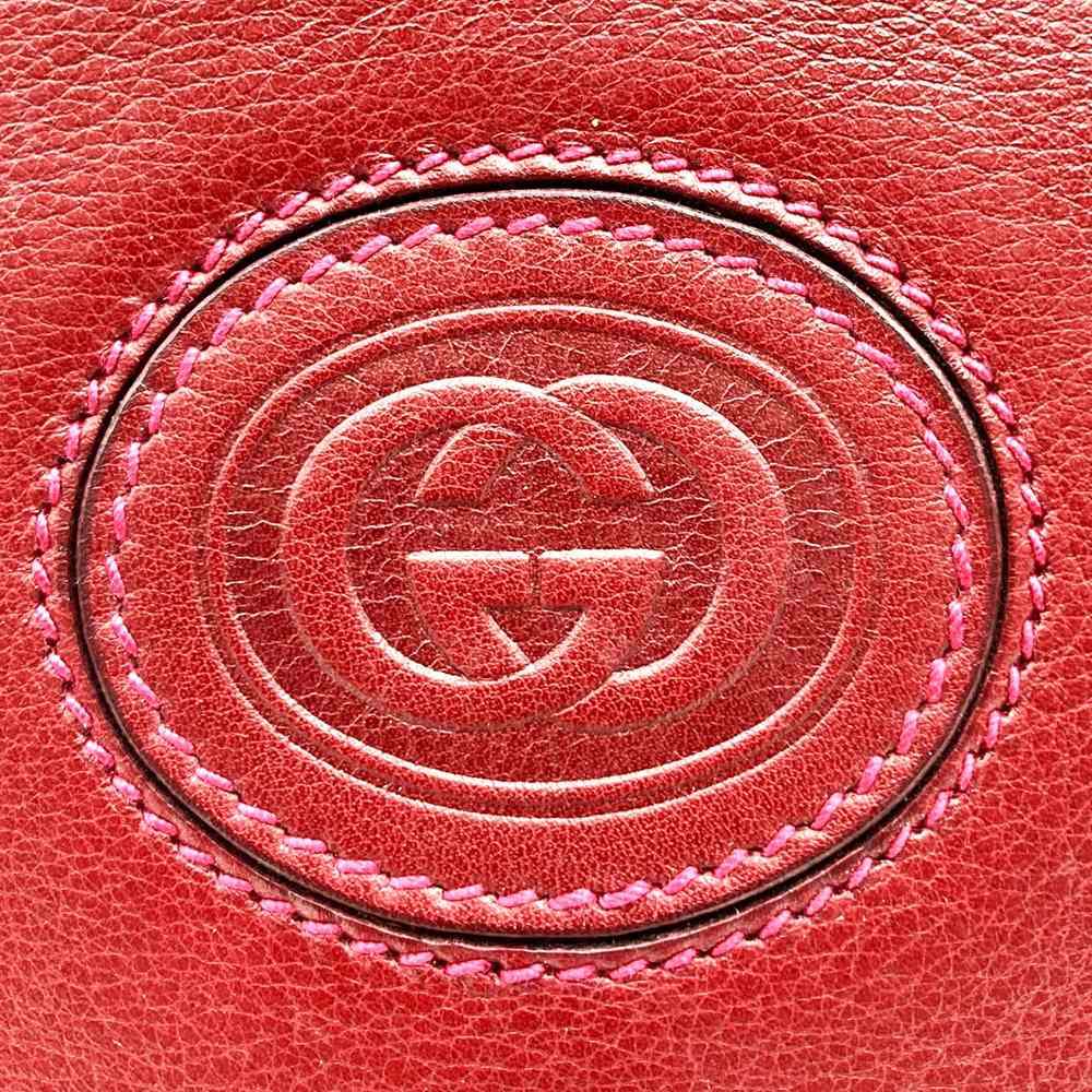 Old Gucci 004 110 0259 Clutch Bag Leather Wine Red PRE-OWNED