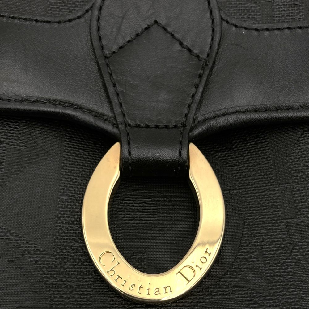 Christian Dior handbag, black PVC, Trotter print, high-end brand item PRE-OWNED