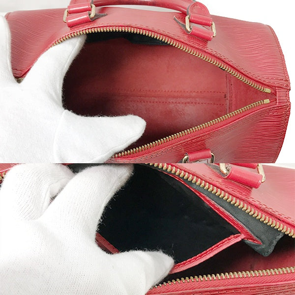 Louis Vuitton M43017 Speedy 25 Epi Leather Handbag, Mini Boston Bag, Castilian Red, Women's PRE-OWNED