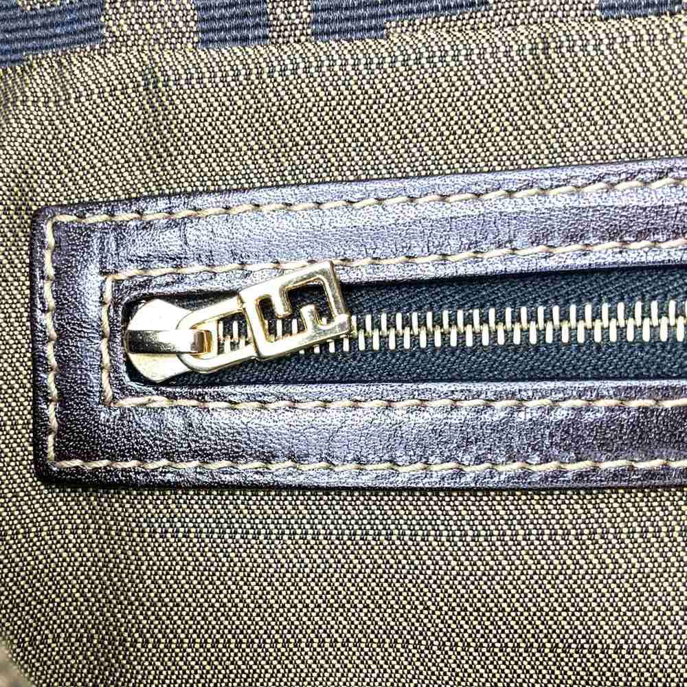 Fendi Zucca FF Logo Shoulder Bag Nylon Canvas Brown Pre-owned
