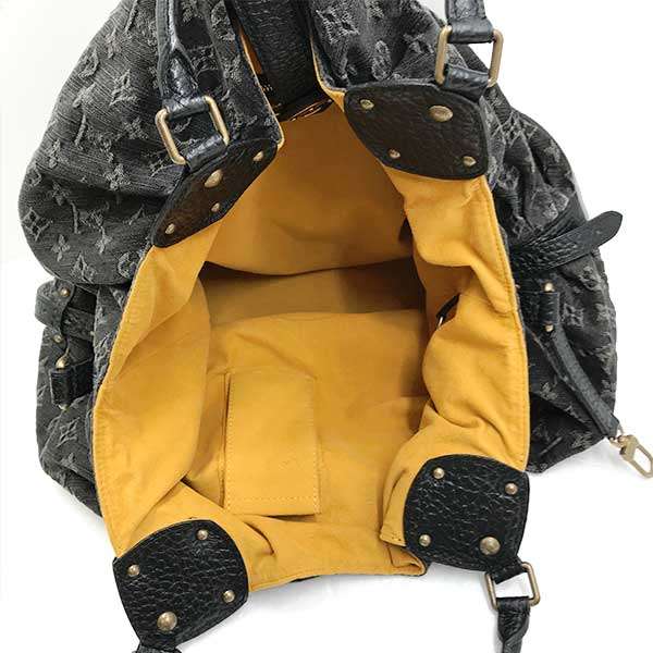 Louis Vuitton M95510/Monogram Denim XL Monogram Denim Shoulder Bag Black One-Shoulder Monogram Denim PRE-OWNED