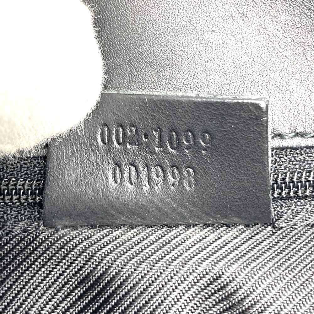 Gucci 002 1099 Small Tote Bag in Black GG Canvas/Leather, High-End Brand PRE-OWNED