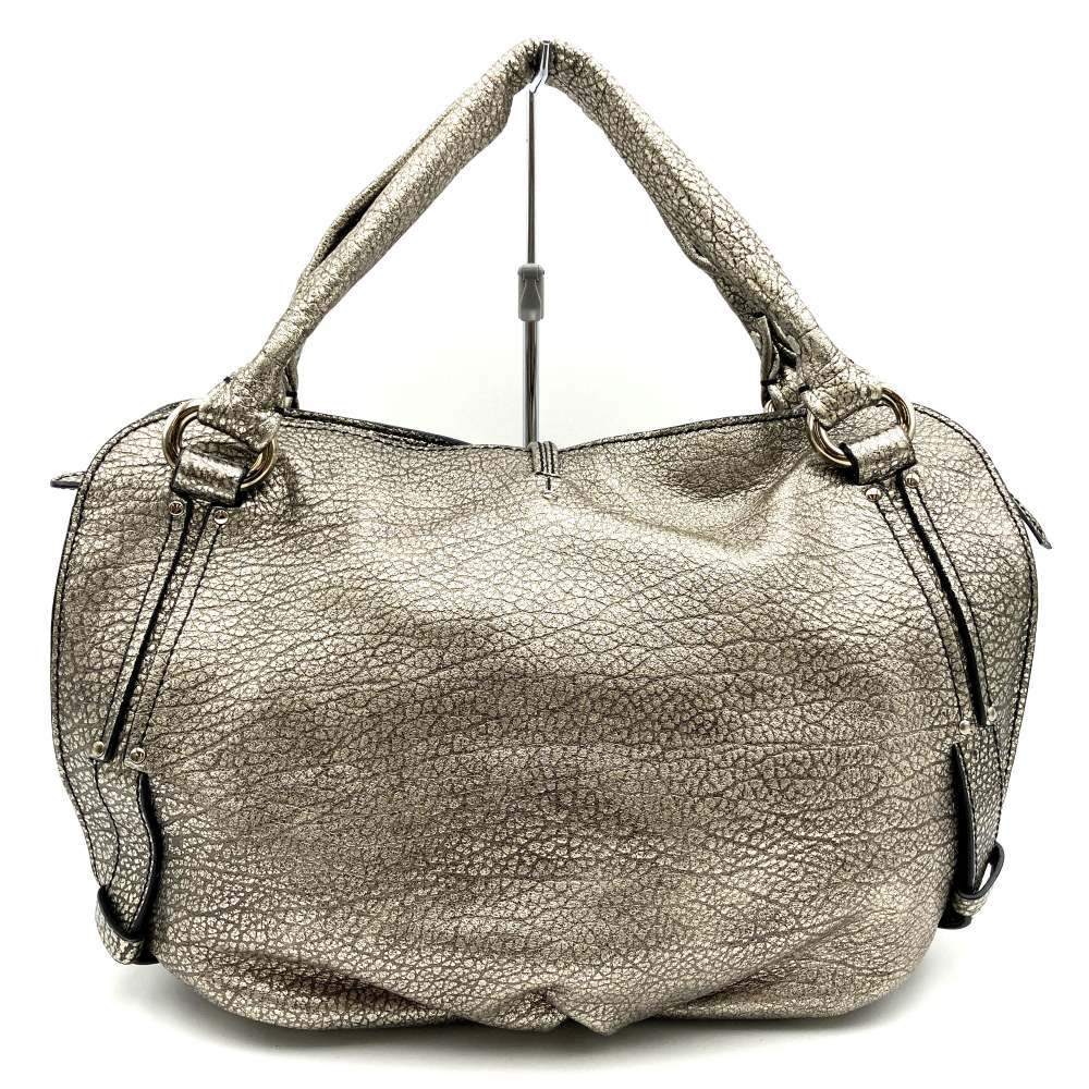 Celine Bittersweet Handbag in Silver Metallic Leather (160663) PRE-OWNED