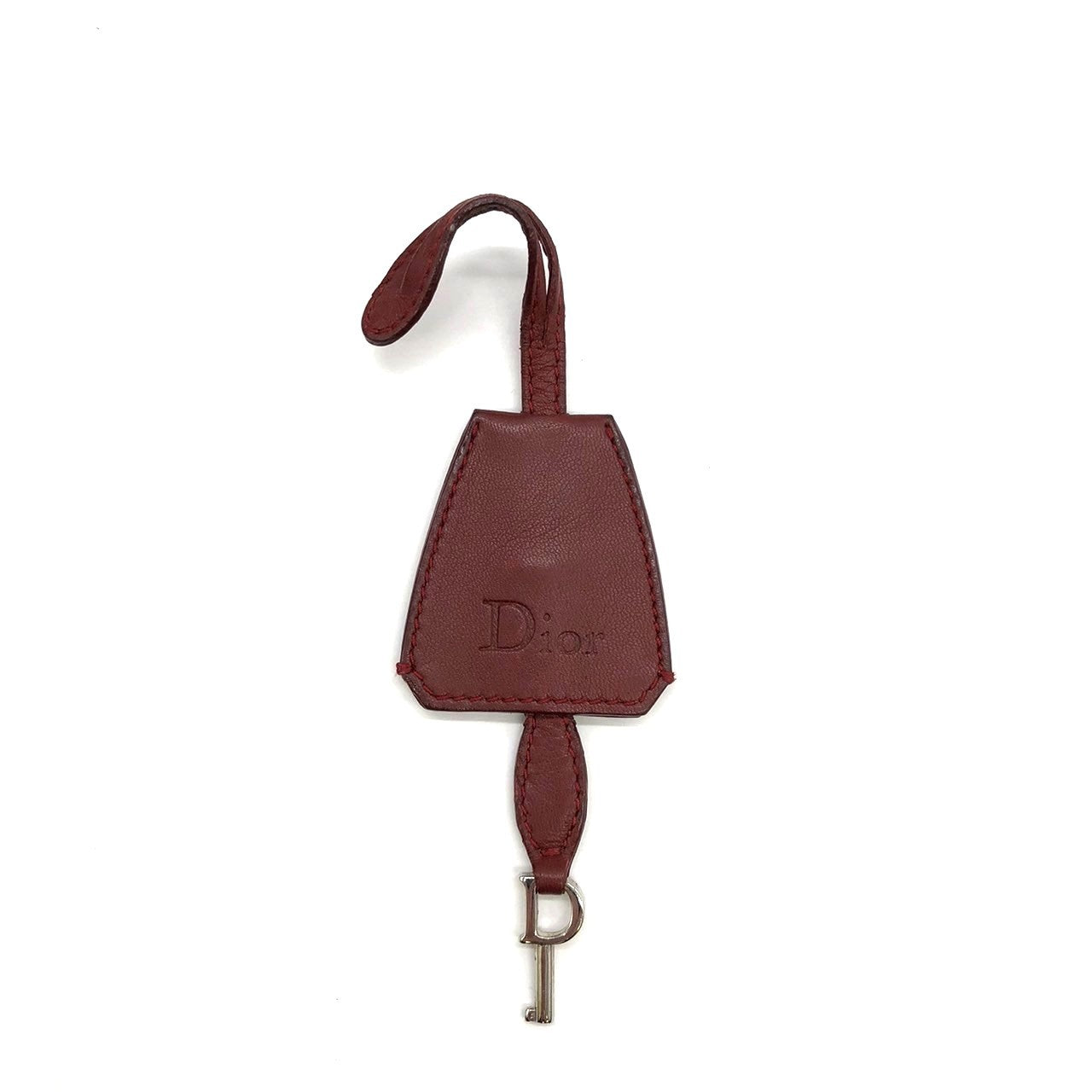 Dior Cannage Chain Shoulder Bag Handbag Red Enamel/Leather PRE-OWNED