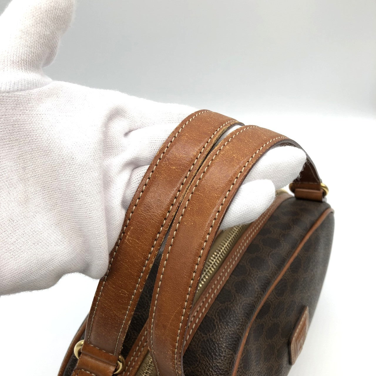 Celine MC96 Macadam Handbag in Brown PVC and Leather PRE-OWNED