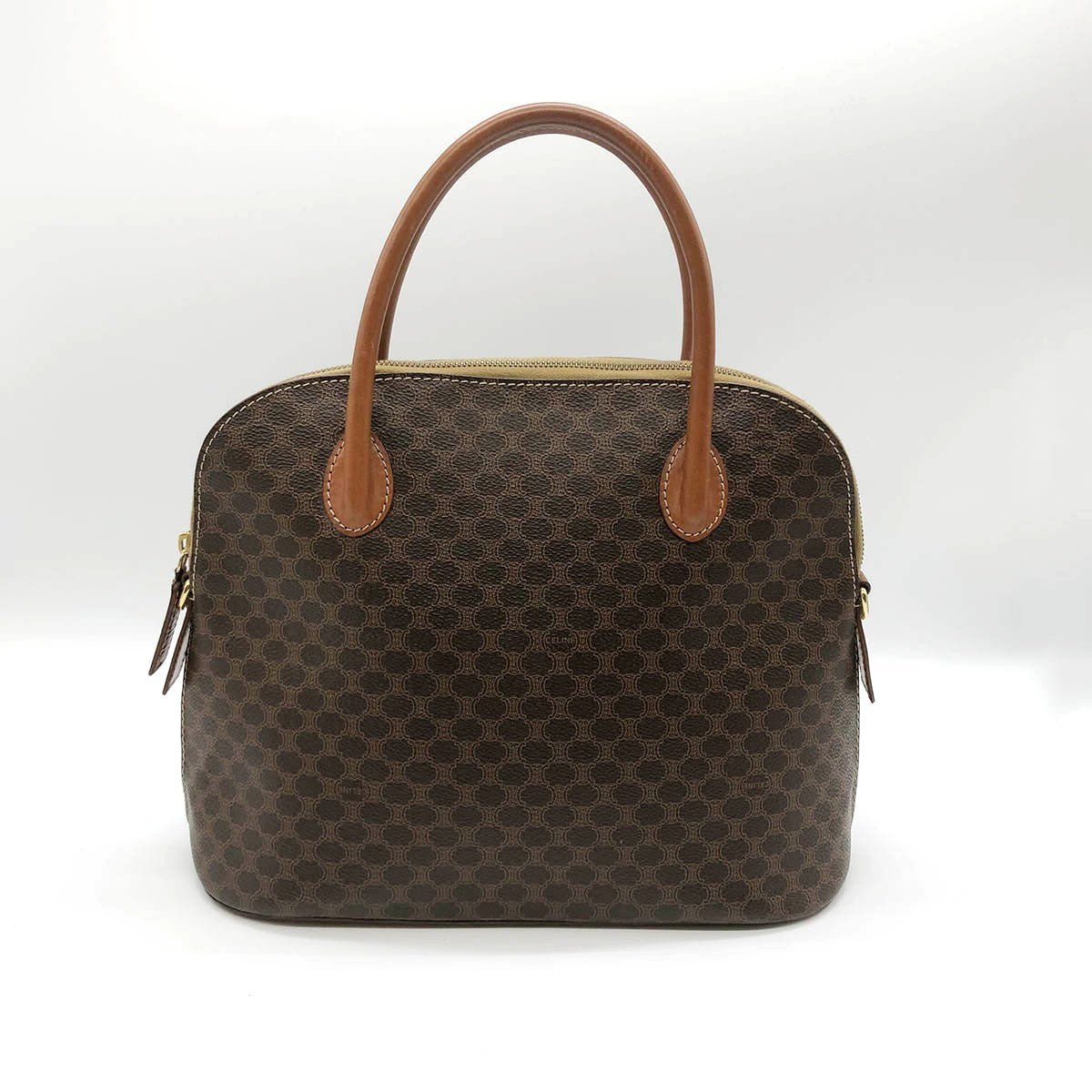 Celine M94 Macadam Handbag PVC Brown Pre-owned