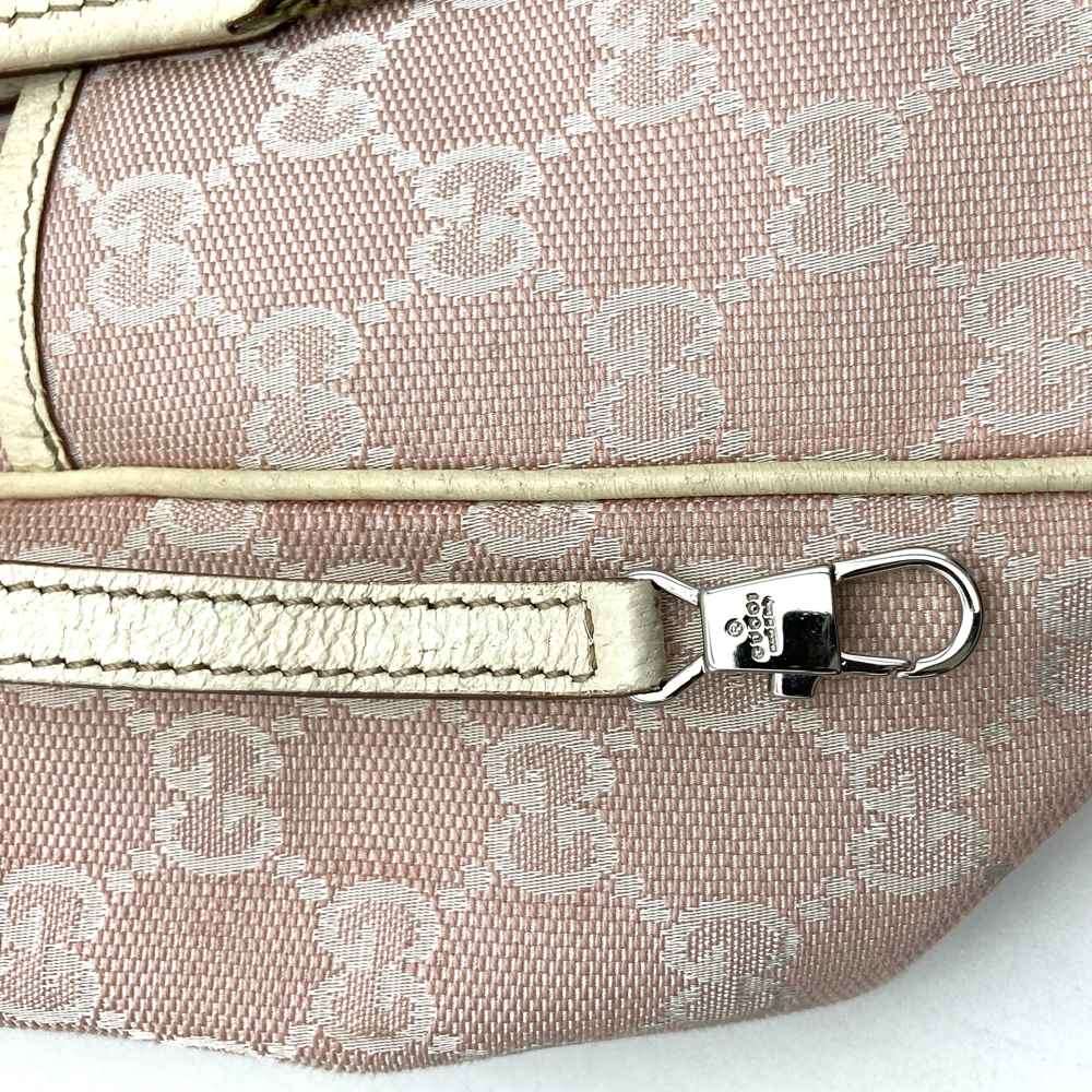 Gucci 145810 Sherry Line Tote Bag GG Canvas Pink Pre-owned