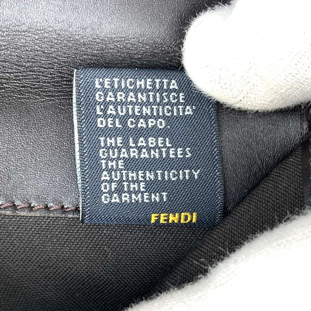 Fendi 8M0032 Zucchino Long Wallet Canvas Dark Brown Pre-owned