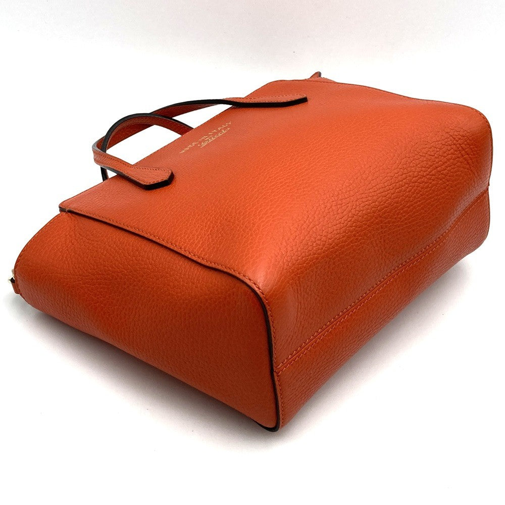 Gucci 368827 Swing Small 2-Way Handbag/Shoulder Bag Leather Orange Pre-owned