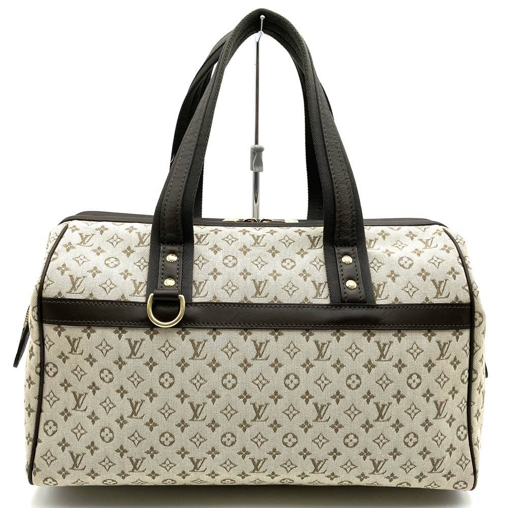 Louis Vuitton M92310 Josephine GM Handbag in Beige/Brown Monogram Mini Canvas PRE-OWNED