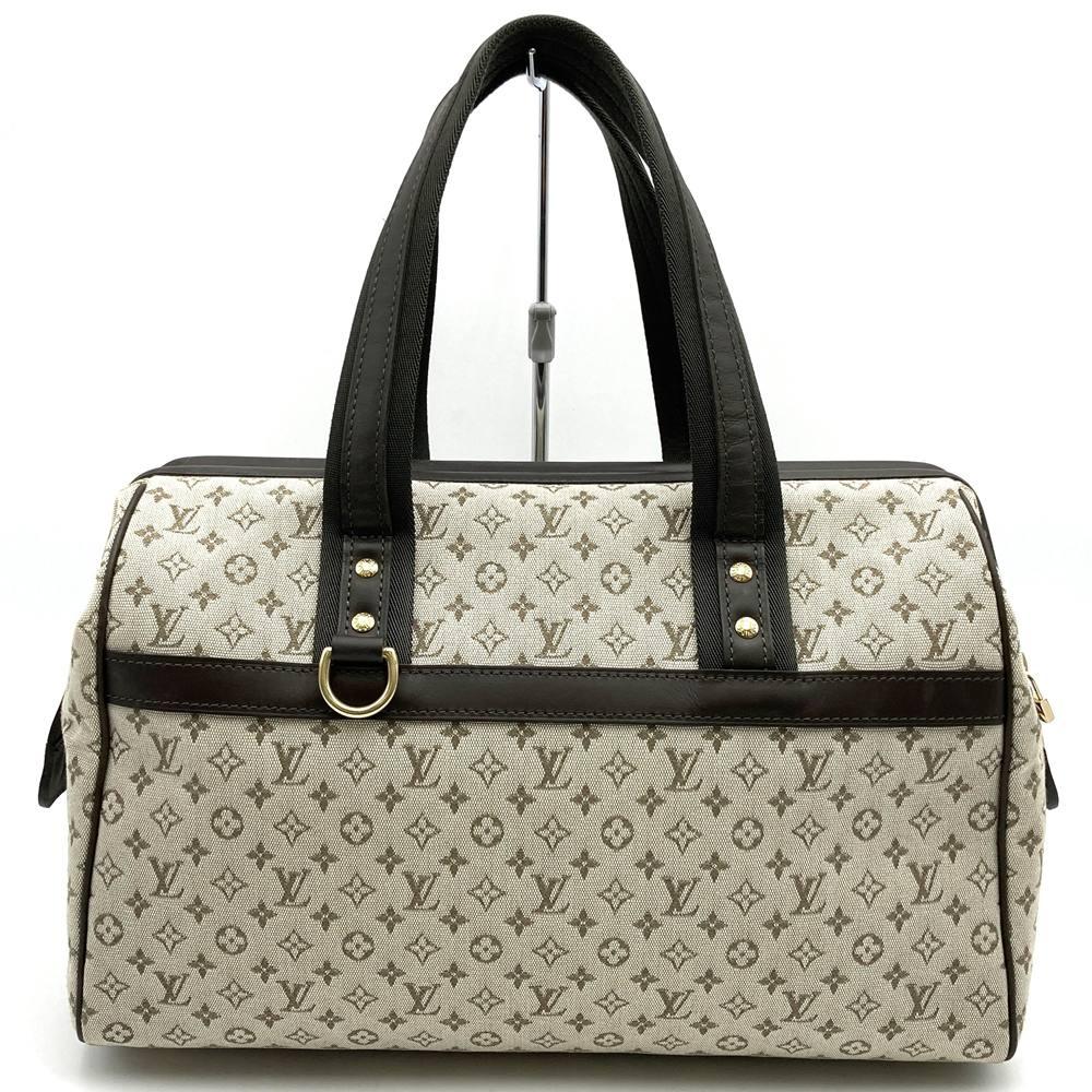 Louis Vuitton M92310 Josephine GM Handbag in Beige/Brown Monogram Mini Canvas PRE-OWNED