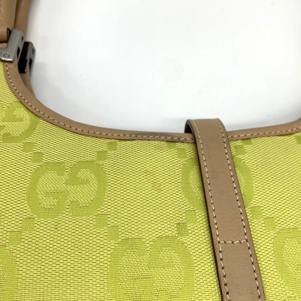 Gucci 002 1068 Jackie Shoulder Bag, Mini Bag, Slim, Yellow/Beige, GG Canvas and Leather. PRE-OWNED