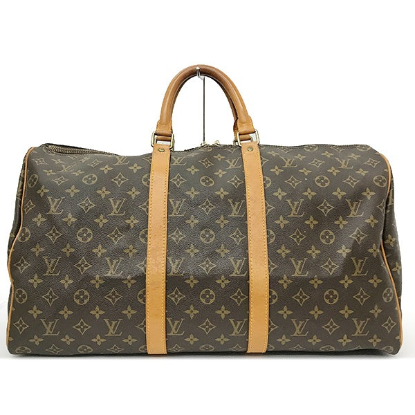 [CLEARANCE]Louis Vuitton M41426/Keepall 50 Boston Bag in Monogram Canvas/Leather Ebene/Brown, Unisex PRE-OWNED