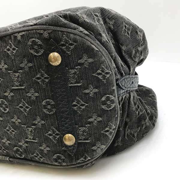 Louis Vuitton M95510/Monogram Denim XL Monogram Denim Shoulder Bag Black One-Shoulder Monogram Denim PRE-OWNED