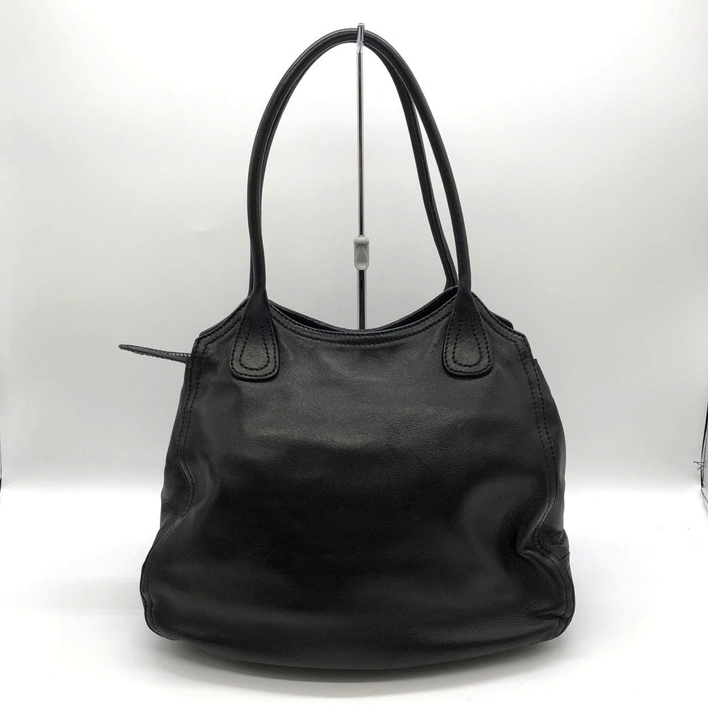 Prada handbag shoulder bag black leather PRE-OWNED