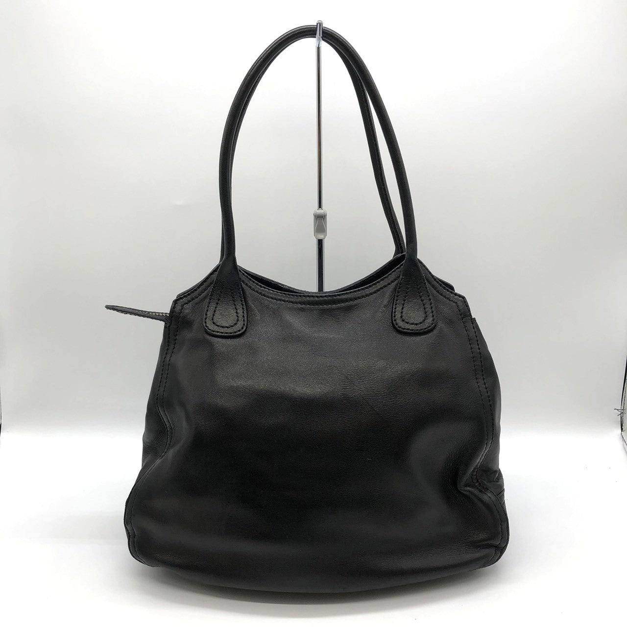 Prada handbag shoulder bag black leather PRE-OWNED