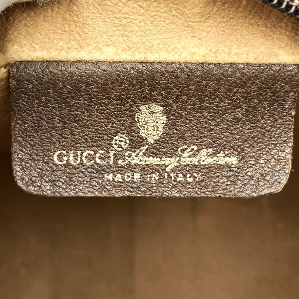 Old Gucci 156 01 012 Clutch Bag/Second Bag Sherry Line GG Supreme Canvas Beige PRE-OWNED