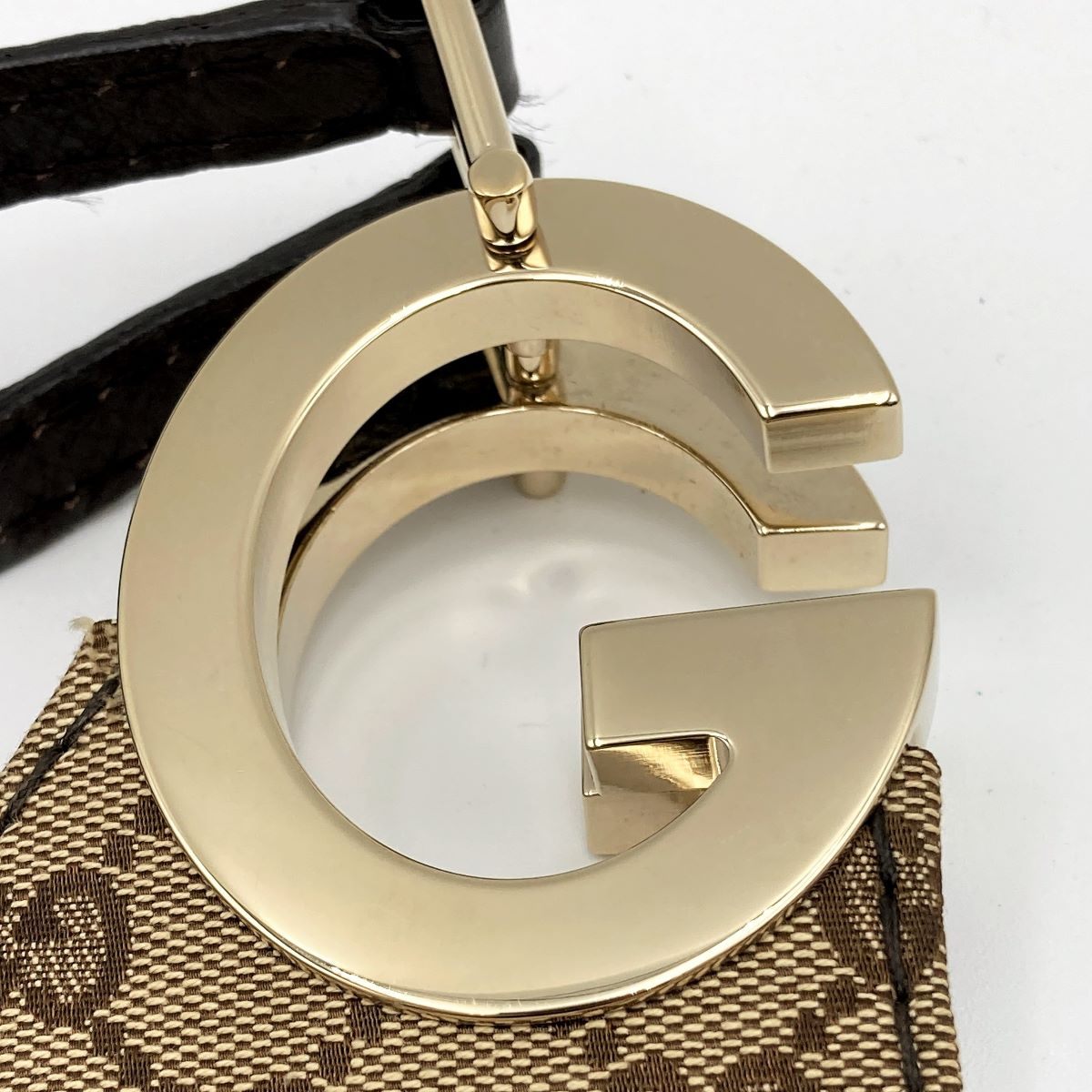 Gucci 203503 Charlotte Shoulder Bag in GG Canvas and Leather, Brown PRE-OWNED