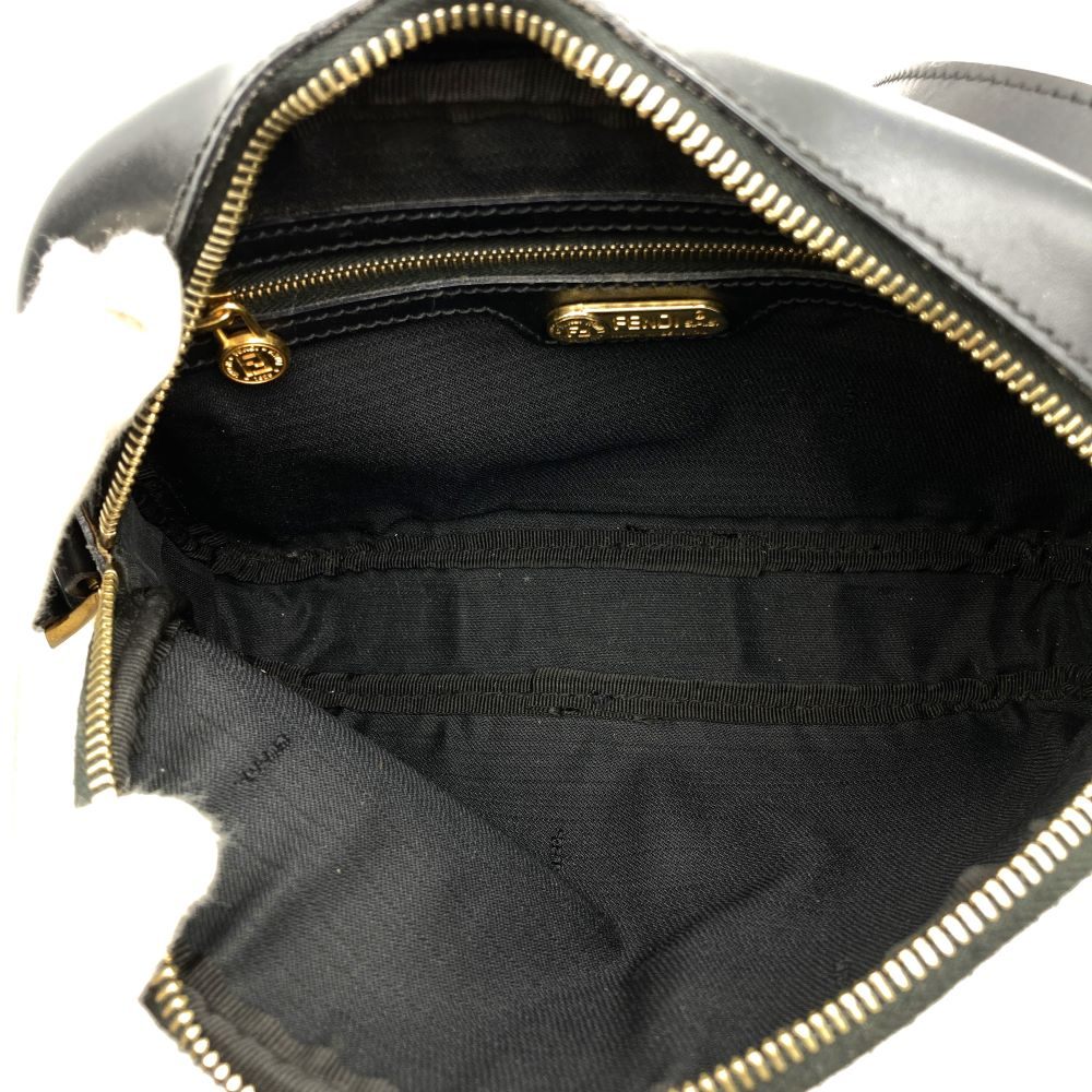 Fendi Pecan Shoulder Bag PVC/Leather Black Pre-owned