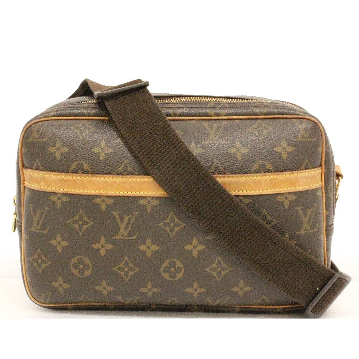 Louis Vuitton M45254 Reporter PM Shoulder Bag Monogram PVC Brown Pre-owned