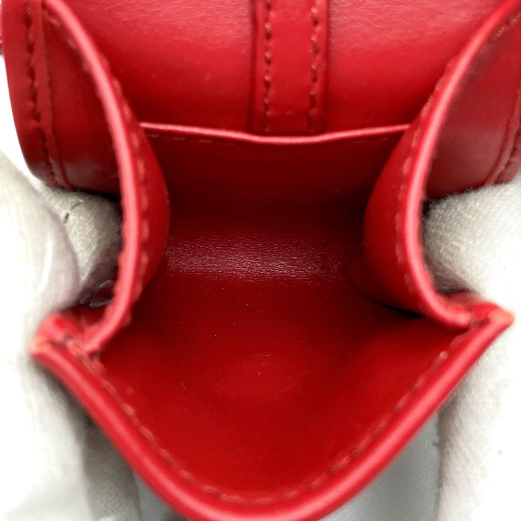 [CLEARANCE]Prada Diagram Chain Shoulder Bag in Red Leather with Mini Pouch (Mirror) PRE-OWNED