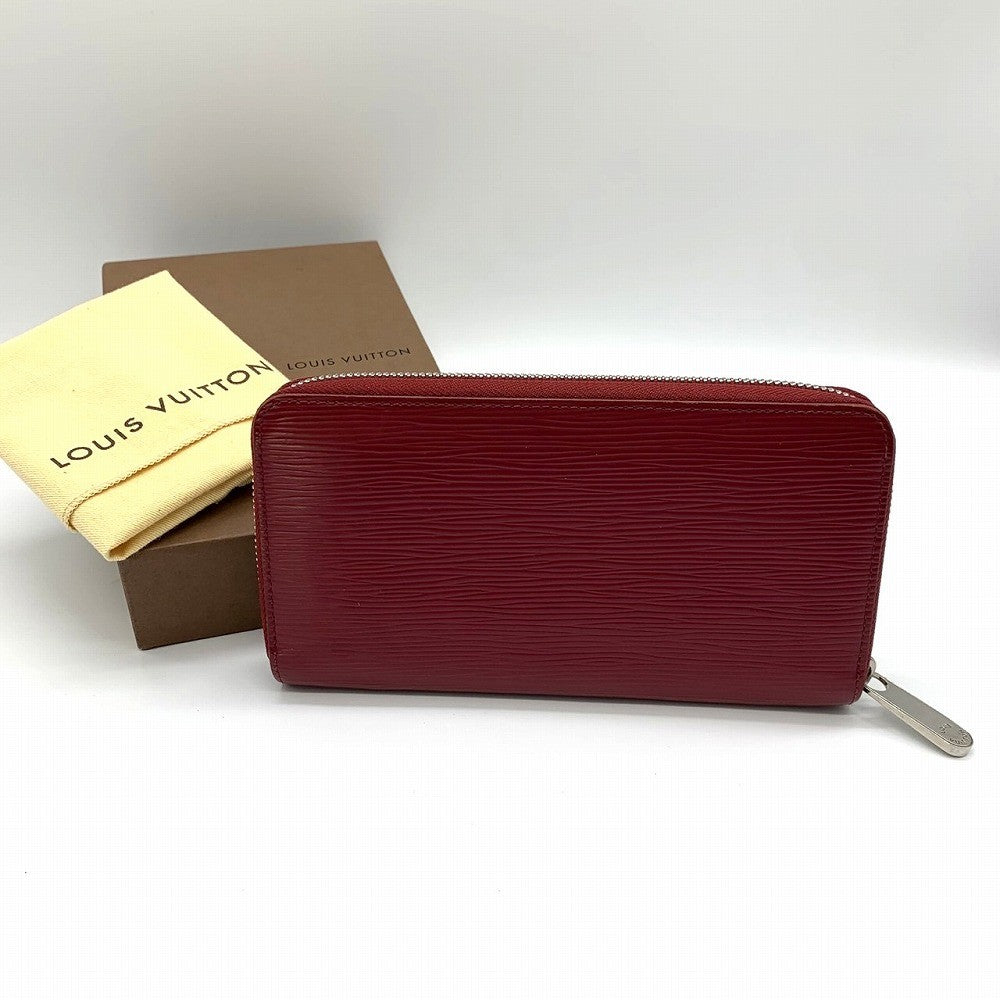 Louis Vuitton M60305 Zippy Wallet Long Wallet with Round Zipper, Fuchsia and Dark Pink Epi Leather PRE-OWNED