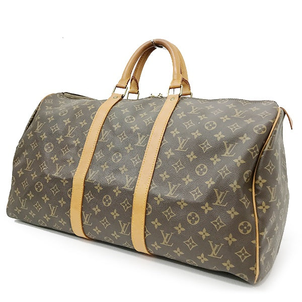 [CLEARANCE]Louis Vuitton M41426/Keepall 50 Boston Bag in Monogram Canvas/Leather Ebene/Brown, Unisex PRE-OWNED