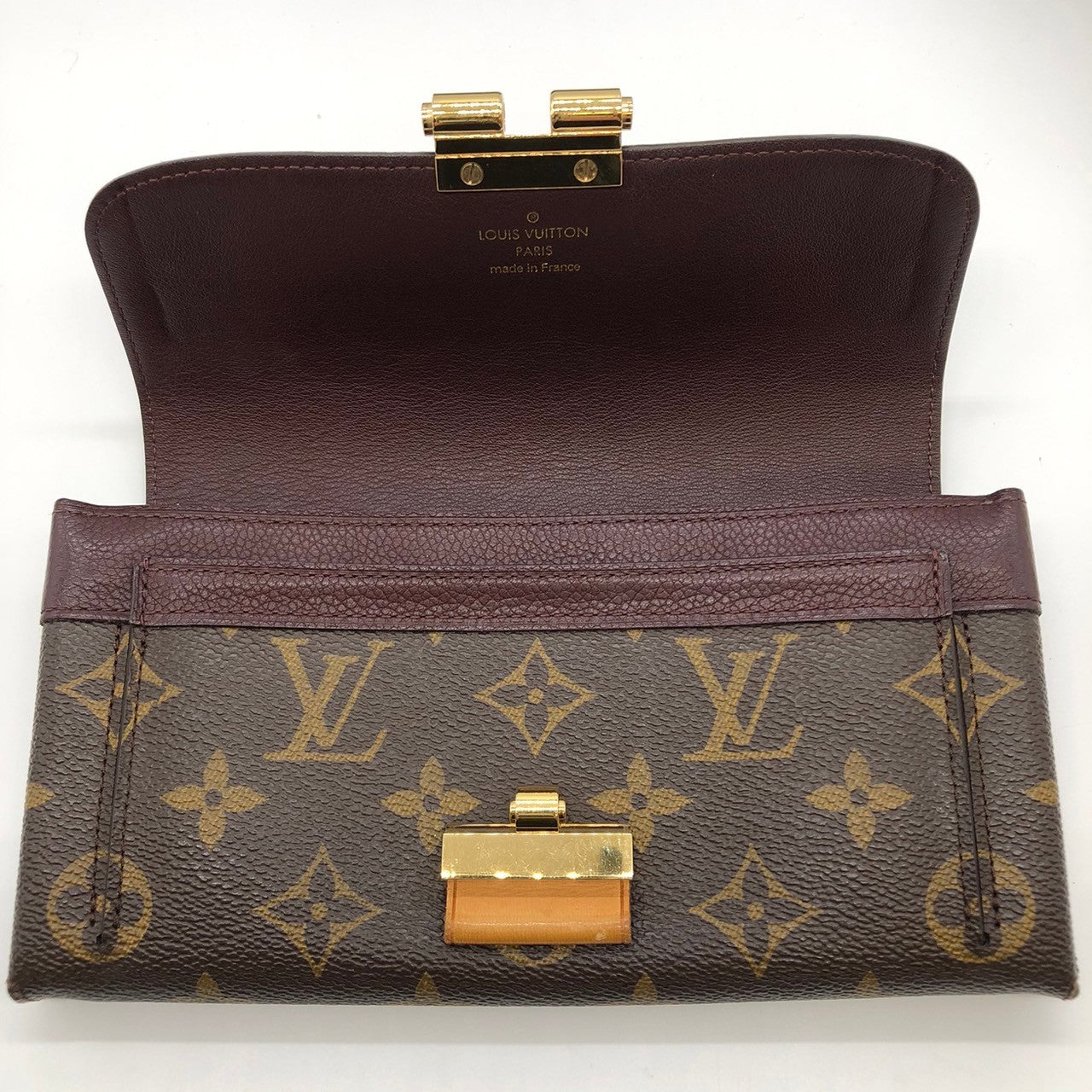 Louis Vuitton M60362 Portefeuille Elysee Long Wallet in Brown Monogram Canvas/Leather PRE-OWNED
