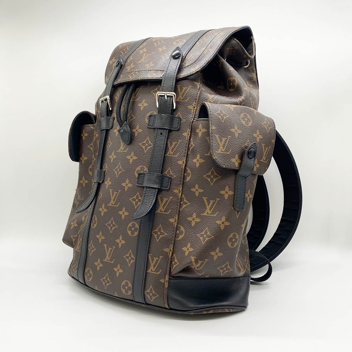 Louis Vuitton Christopher PM Backpack Monogram Macassar Brown/Black Pre-owned
