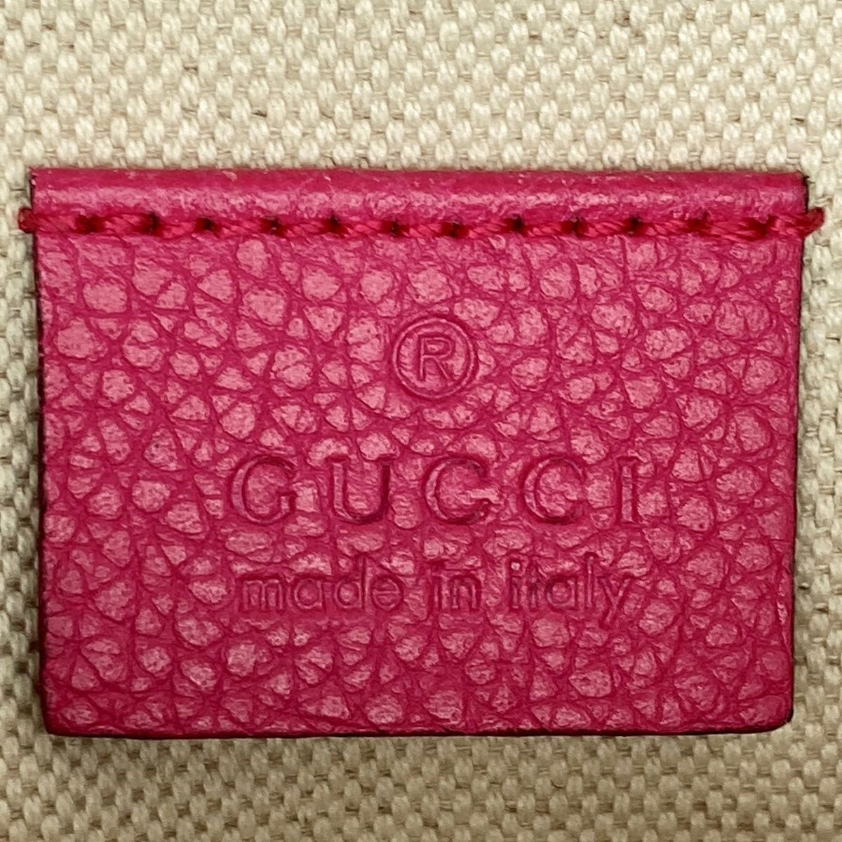 [CLEARANCE]Gucci 527792 Waist Bag, Small Waist Pouch, Logo Print Leather, Pink and Green PRE-OWNED