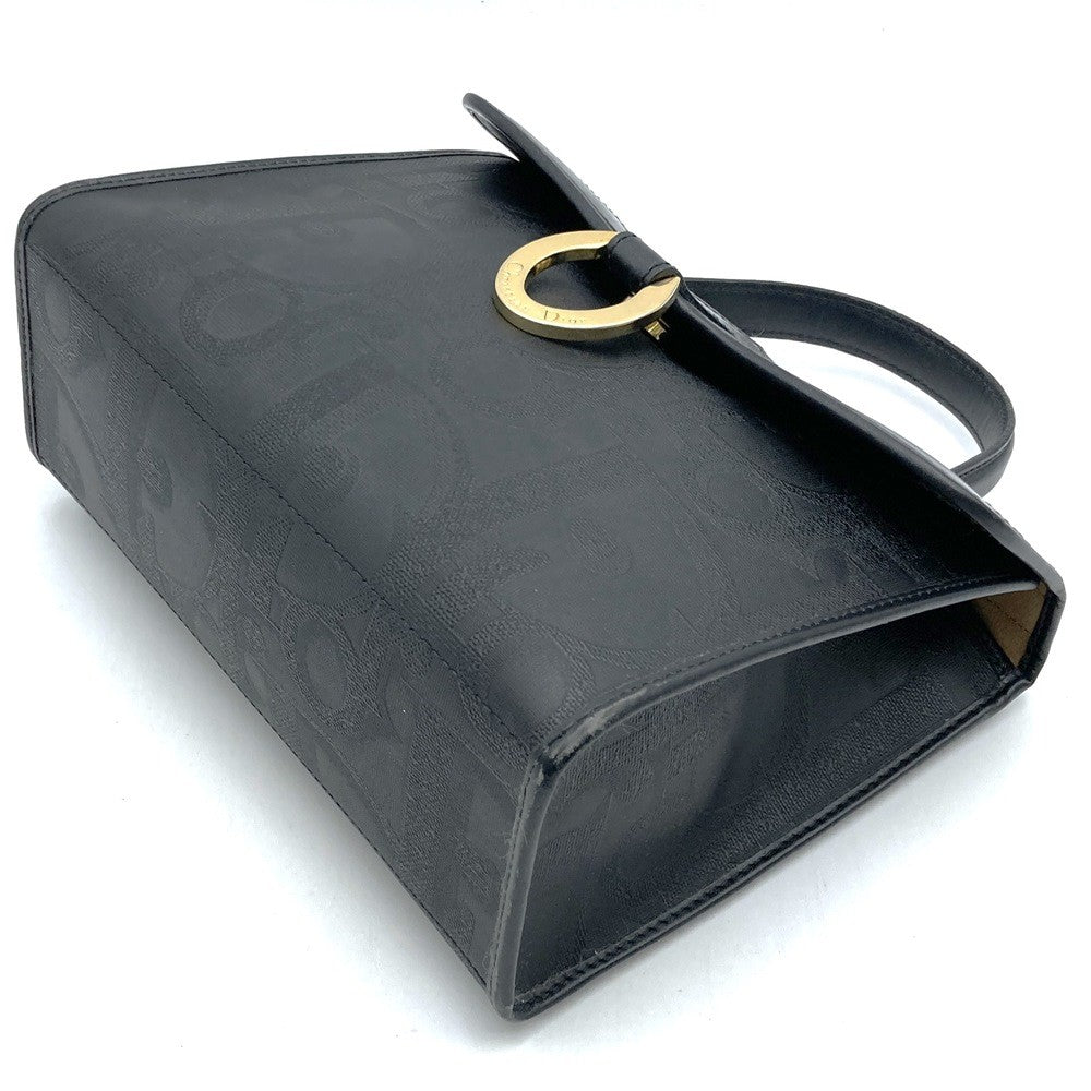 Christian Dior handbag, black PVC, Trotter print, high-end brand item PRE-OWNED