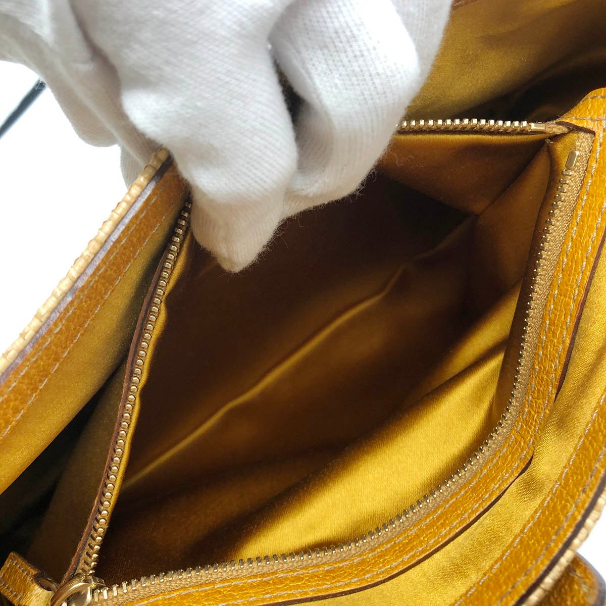 [CLEARANCE]Gucci 140040 New Jackie One-Shoulder Bag, Embroidered Straw Leather, Yellow, Beige, Orange PRE-OWNED