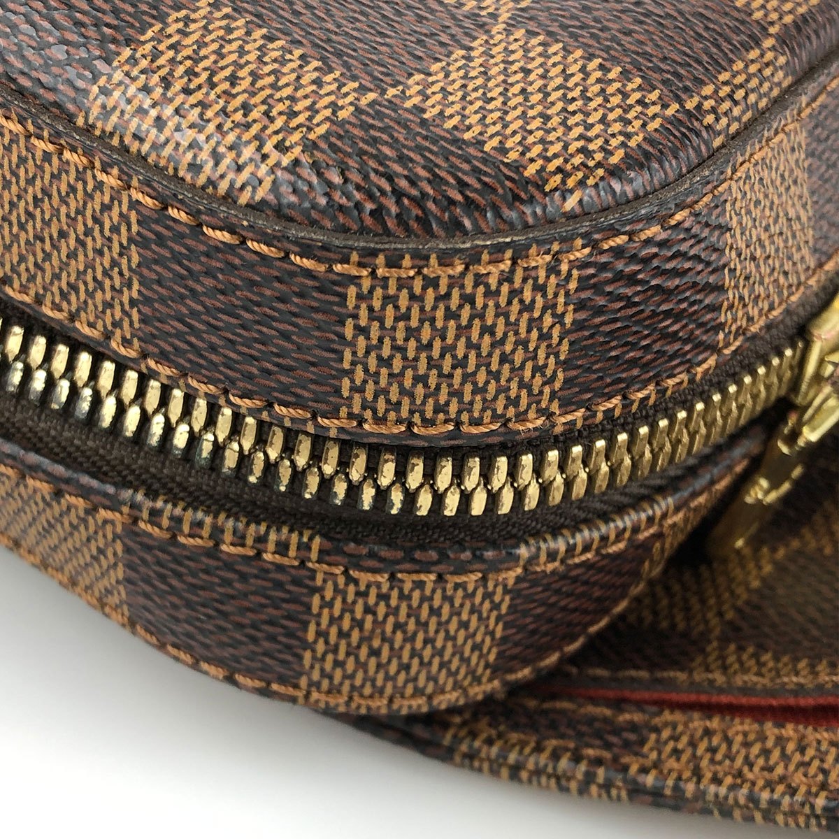 Louis Vuitton N51994 Geronimos Waist Bag, Damier Canvas/Nylon, Brown, Shoulder Bag, Gold Hardware, Unisex PRE-OWNED