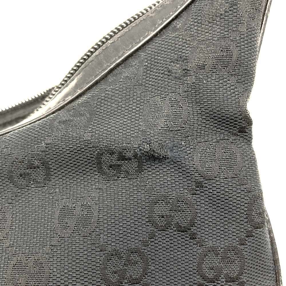 Gucci 001 4204 Shoulder Bag/Handbag in Black GG Canvas/Leather PRE-OWNED