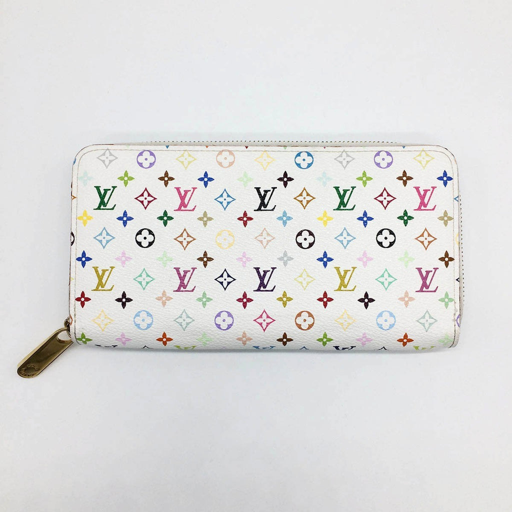 [CLEARANCE]Louis Vuitton M60241 Zippy Wallet Rich Monogram Multicolor White PRE-OWNED