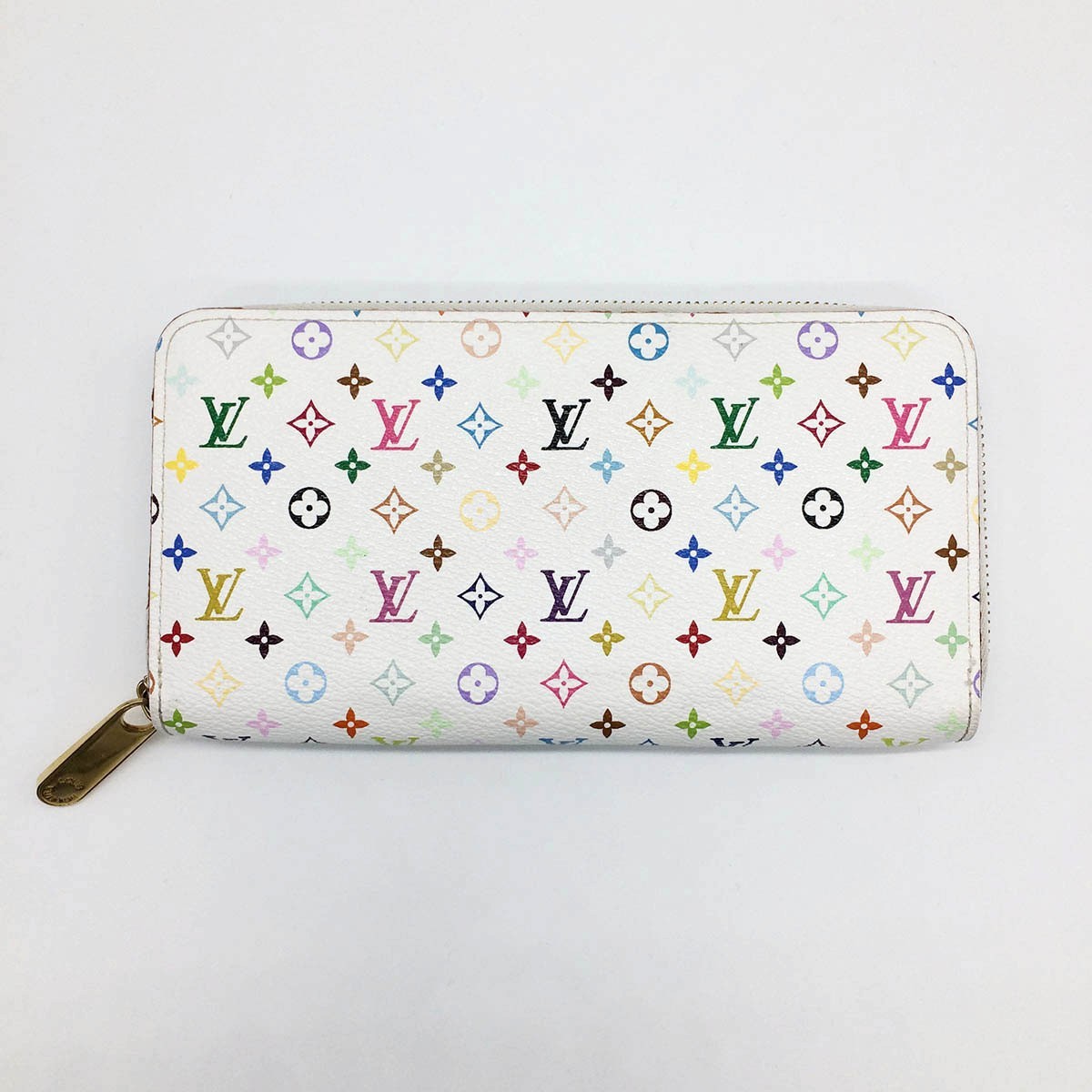 [CLEARANCE]Louis Vuitton M60241 Zippy Wallet Rich Monogram Multicolor White PRE-OWNED
